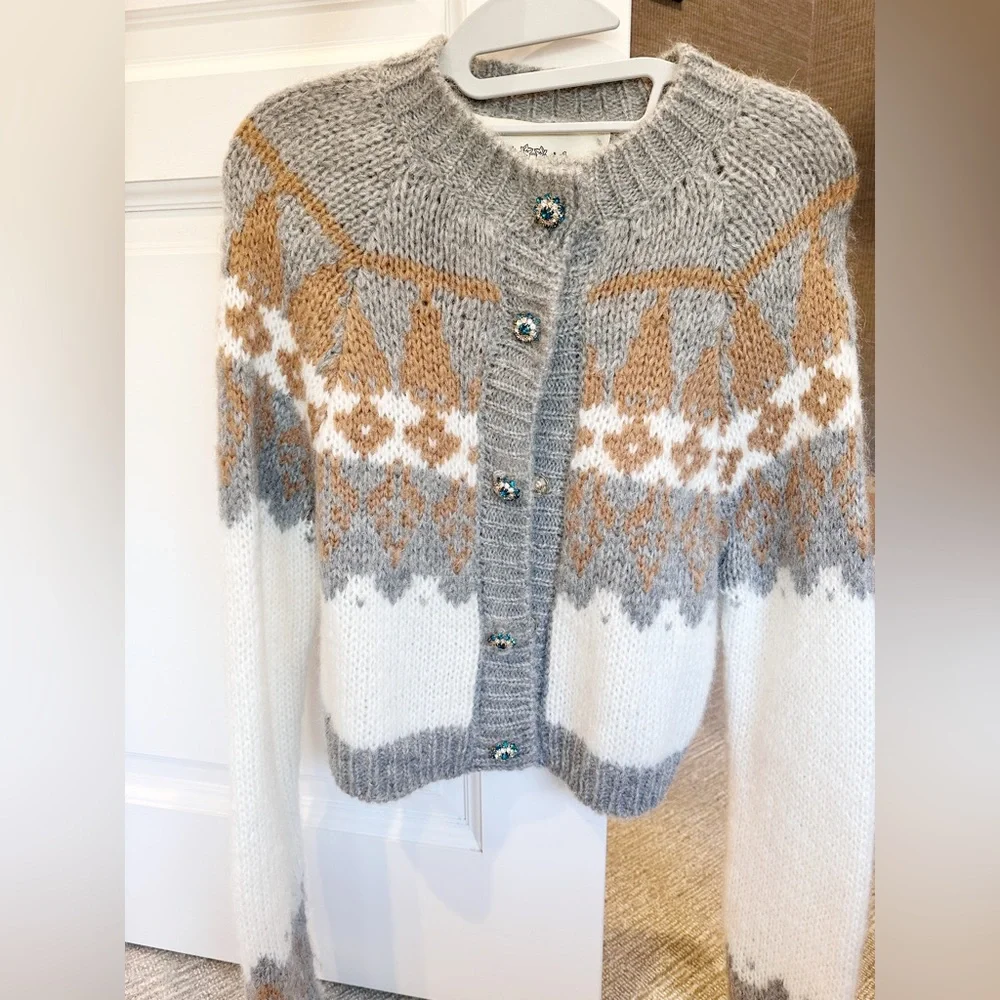 Pink Memories Fair Isle Cardigan - Picture 1 of 2